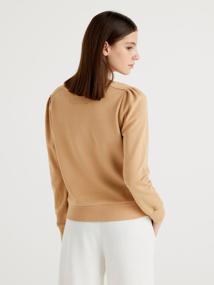 Sweatshirt in organic cotton with embroidery Women image number 2